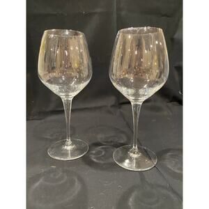 Red Wine Glasses, Aurum by Bormioli Rocco, blown glass, stemware, 17.5 oz, set/2